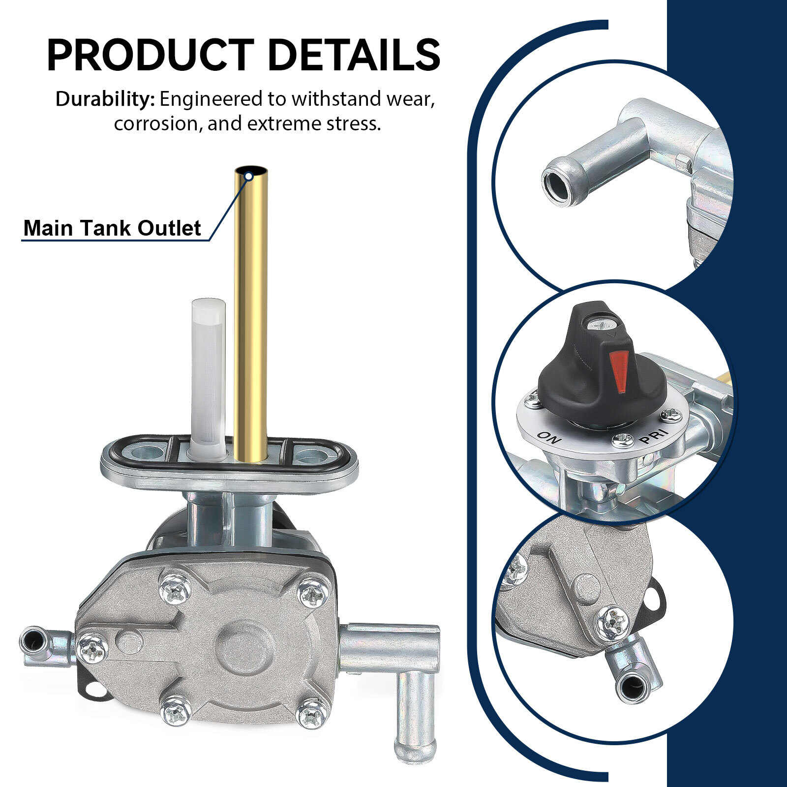 NEW 2002-2007 FOR SUZUKI EIGER LTA LTF 400 FUEL PETCOCK ON OFF VALVE 44300-38F03