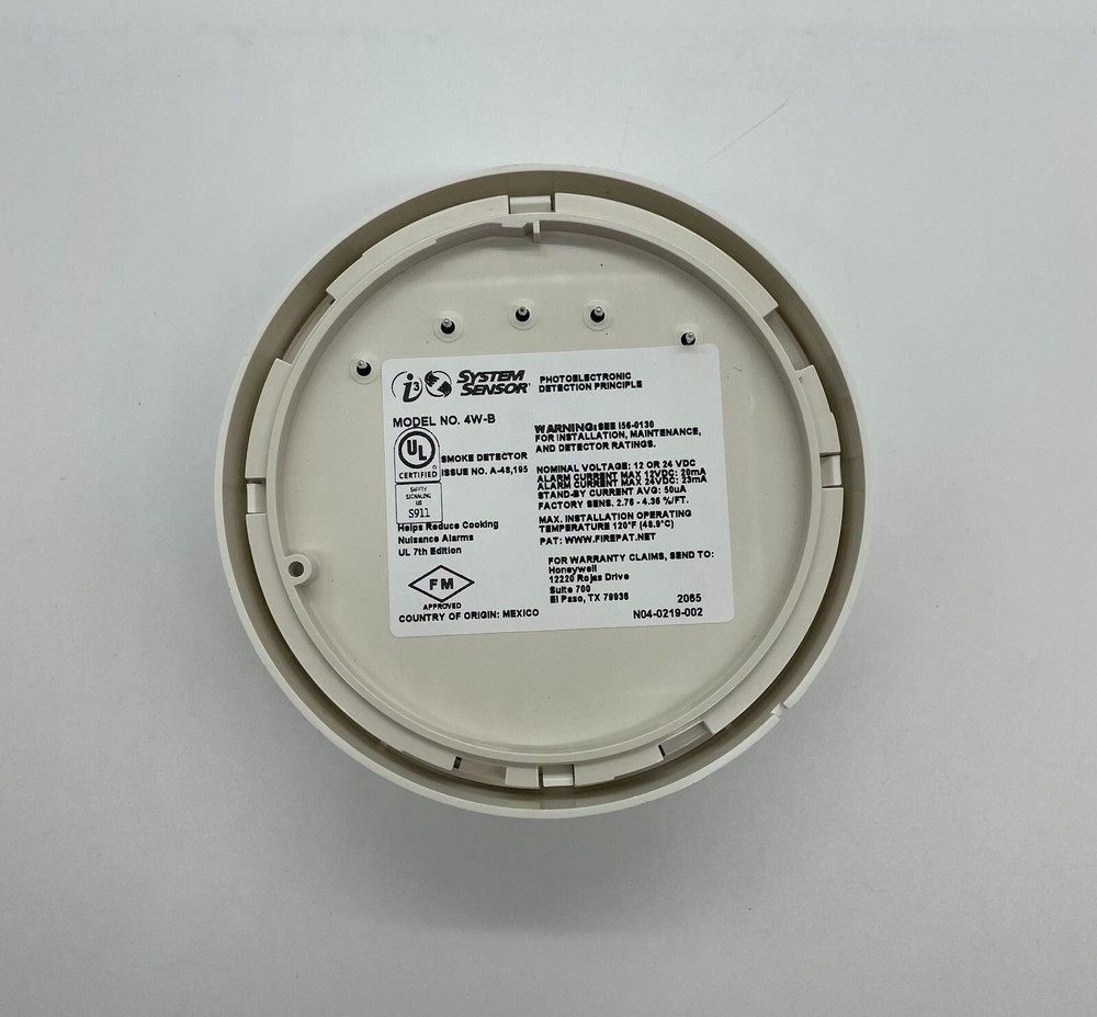 System Sensor 4W-B Smoke Detector 4-Wire - Same Day Shipping (SEALED)