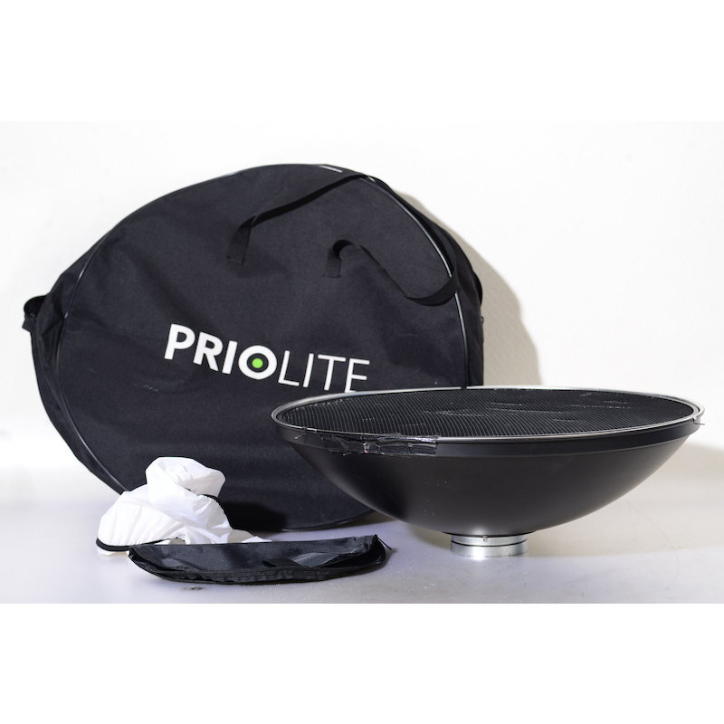 Priolite Beauty Dish Silver 55cm with Grid - Studio Reflector