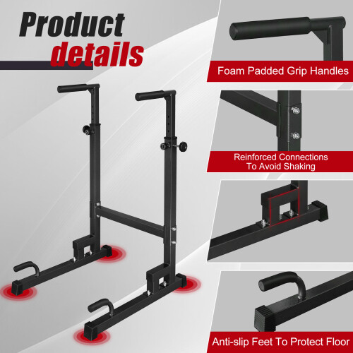 Power Tower Adjustable Heavy Duty Pull Up Bar for Home Gym Workout Training