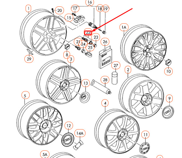 Audi A6 C6 Wheel Bolt 4F0698139B809