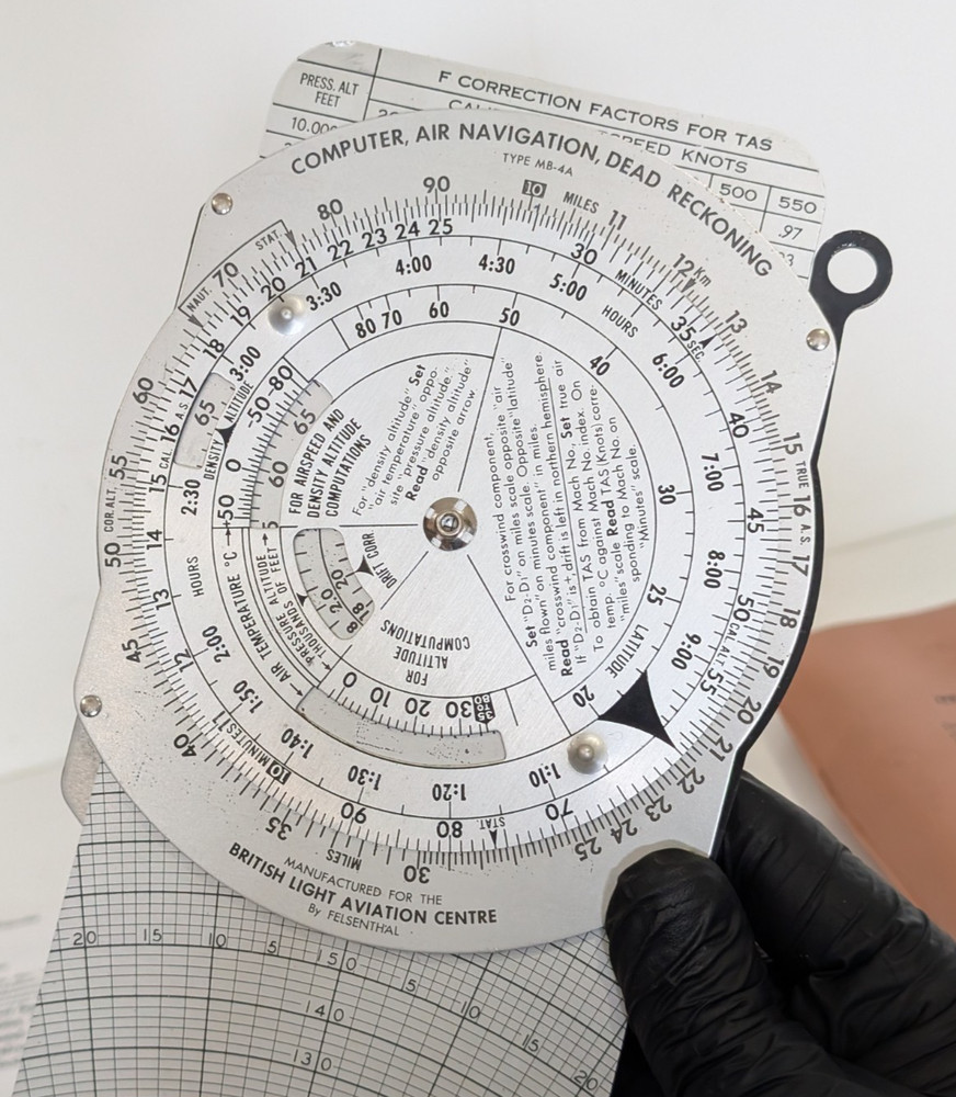 Type MB-4 A Computer Air Navigation Dead Reckoning Computer USAF Pilot WW2 Era