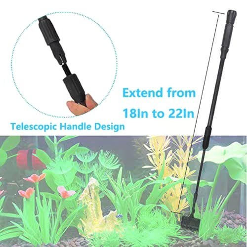 Carefree Fish 7IN1 Aquarium Cleaning Tools Long Handle Adjustable Length