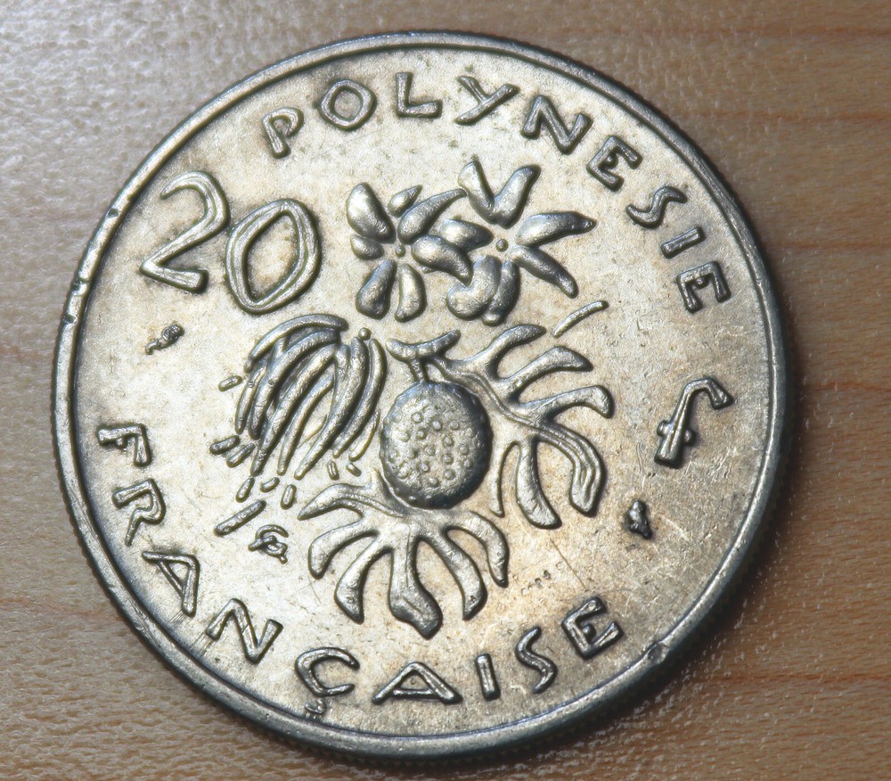 1970 French Polynesia 20 Francs