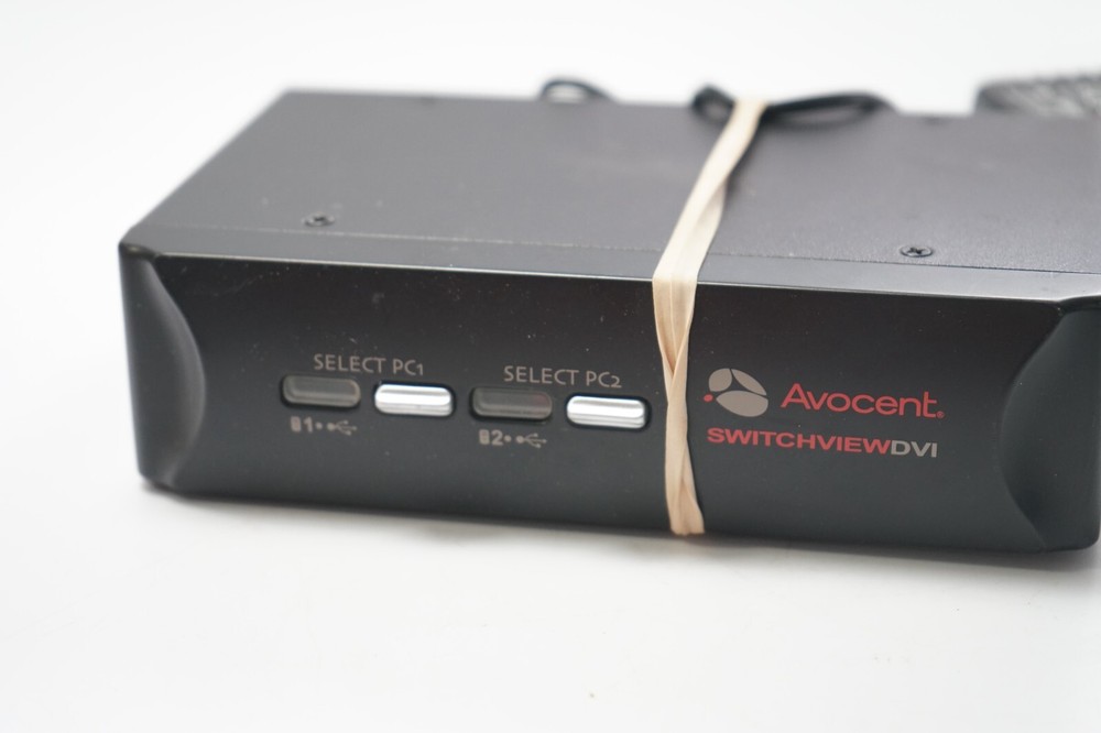 Avocent Switchview DVI 2 Port KVM Switch 2SVDVI10 With AC-DC Adapter