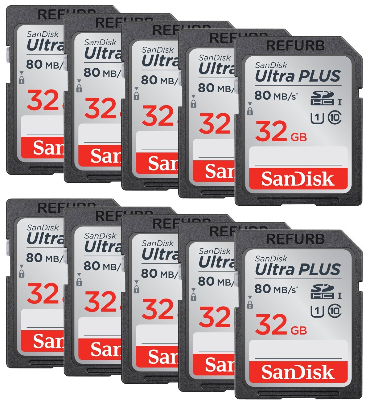 LOT 10x SanDisk SD ULTRA SDHC 32GB memory card
