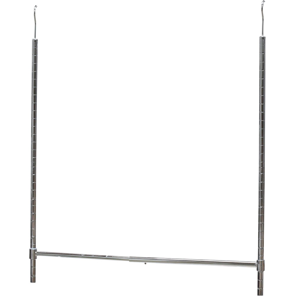 Re Adjustable Closet Hanging Rod Chrome 2 Pack