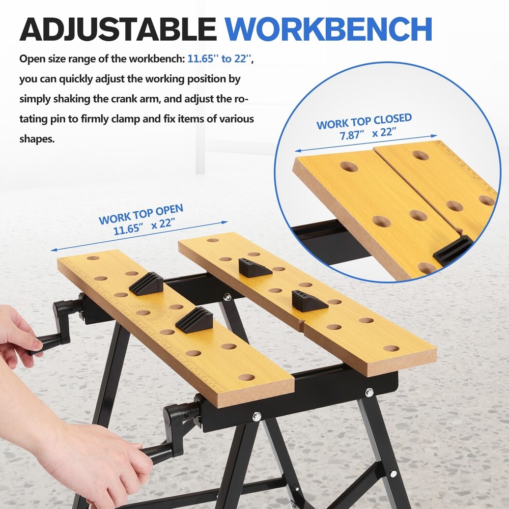 100 KG Adjustable Portable Foldable Multi-Purpose w/Measuring Ruler & Protractor