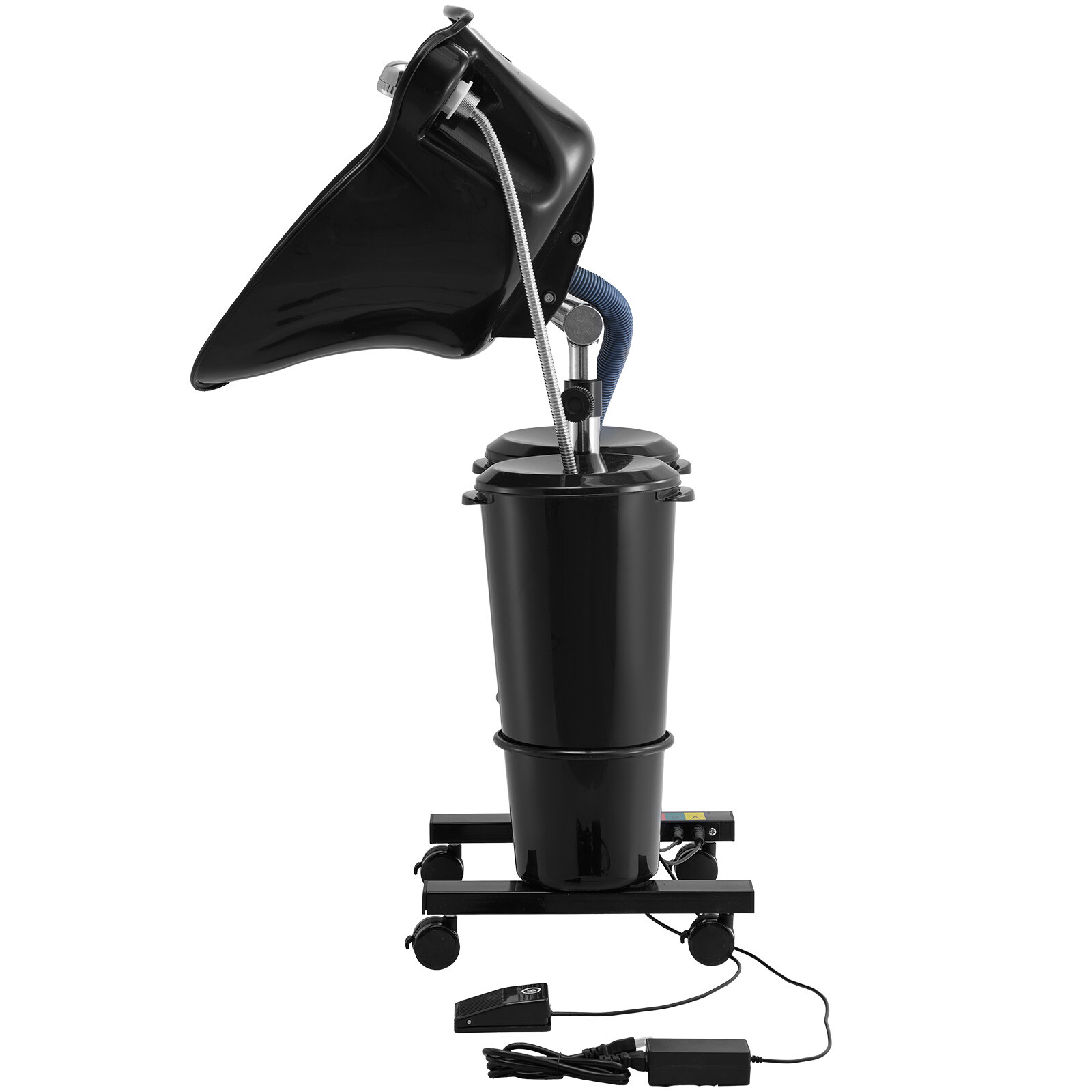 Portable Shampoo Bowl with Drain Hose 2 Buckets Adjustable Height Salon Sink