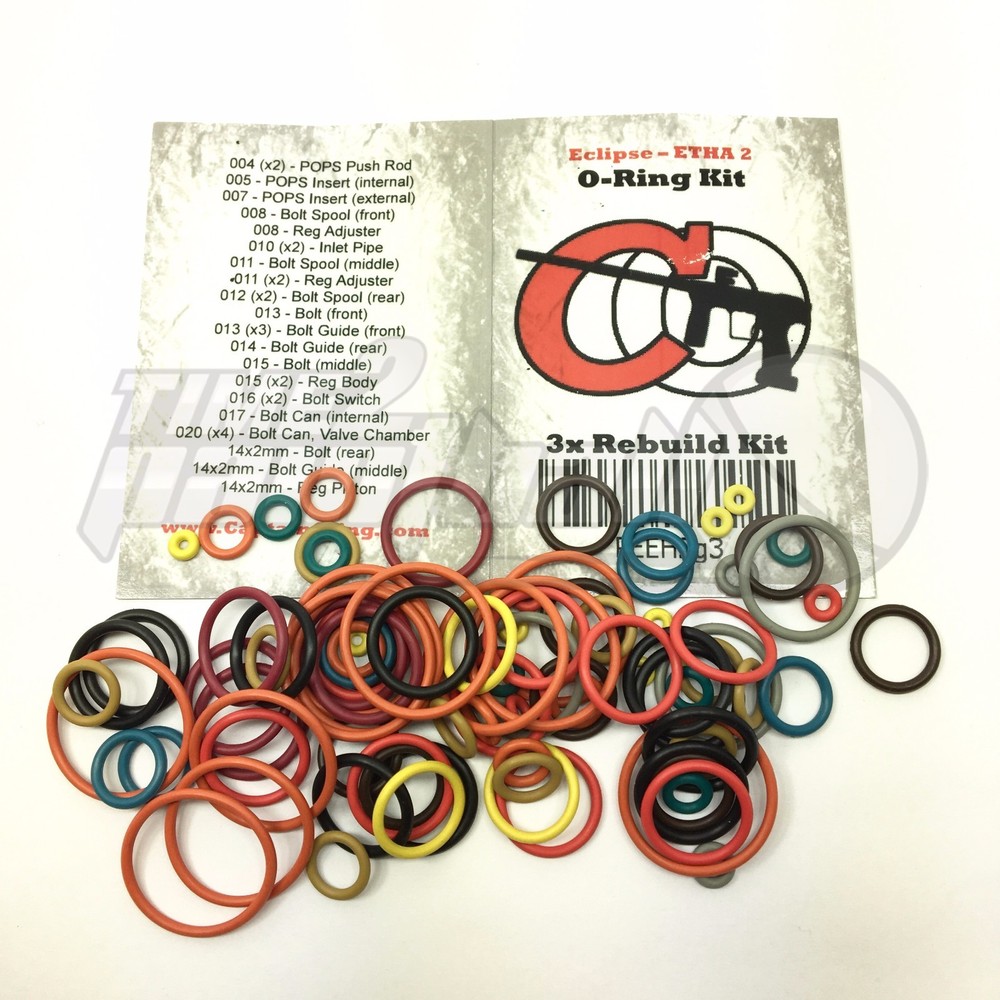 Eclipse Etha 2 Color Coded 3x Oring Rebuild Seal Kit O Ring O-ring