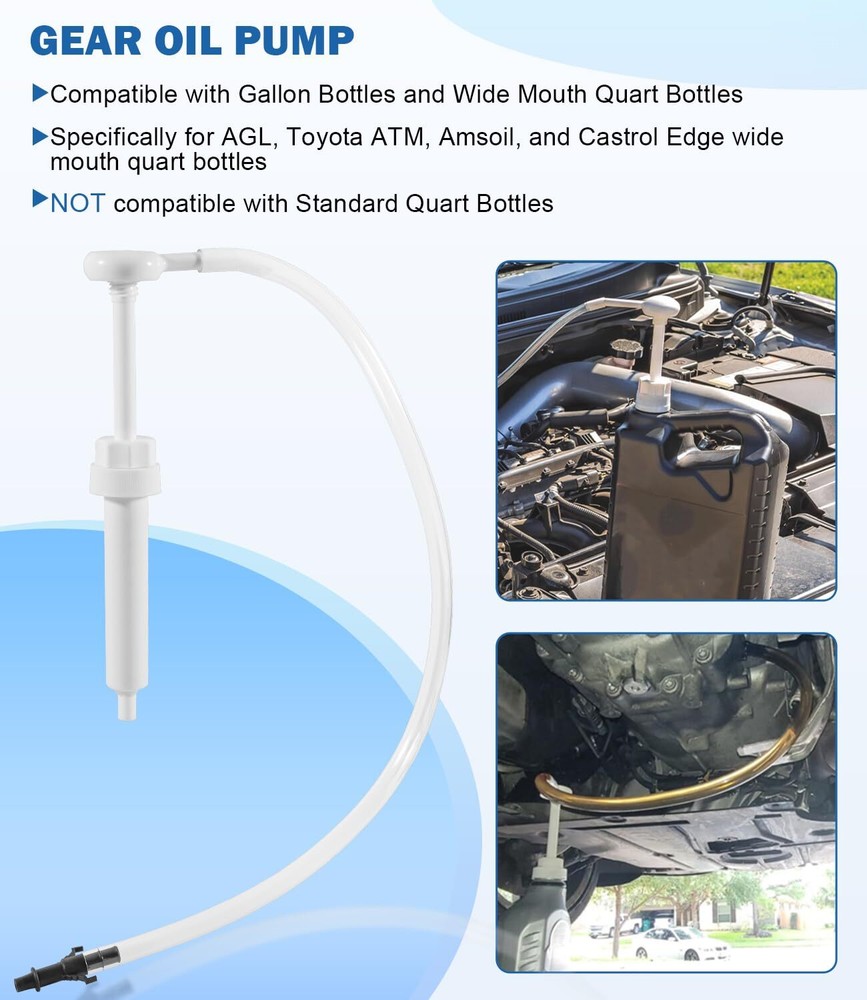 Fluid Pump Include 4 Size Thread for Gallon Bottles and Wide Mouth Quart Bott...