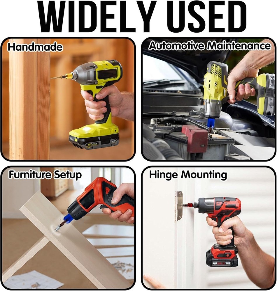 Magnetic Screw Holder Set - 3 Durable Rings with Impact-Ready PH2 Bits