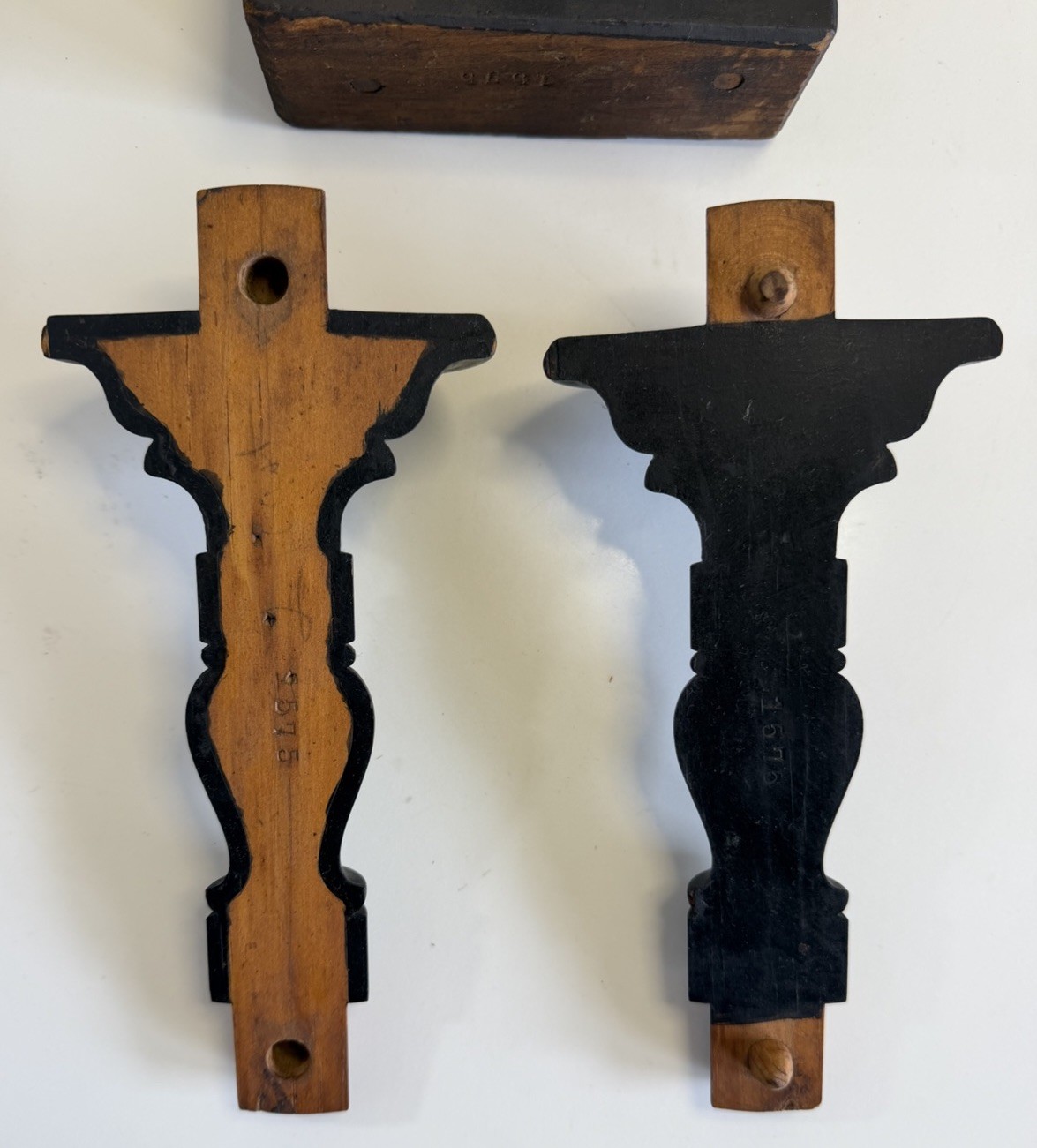 Antique Architectural Salvage Wood Industrial Foundry Pattern 1575 Steampunk