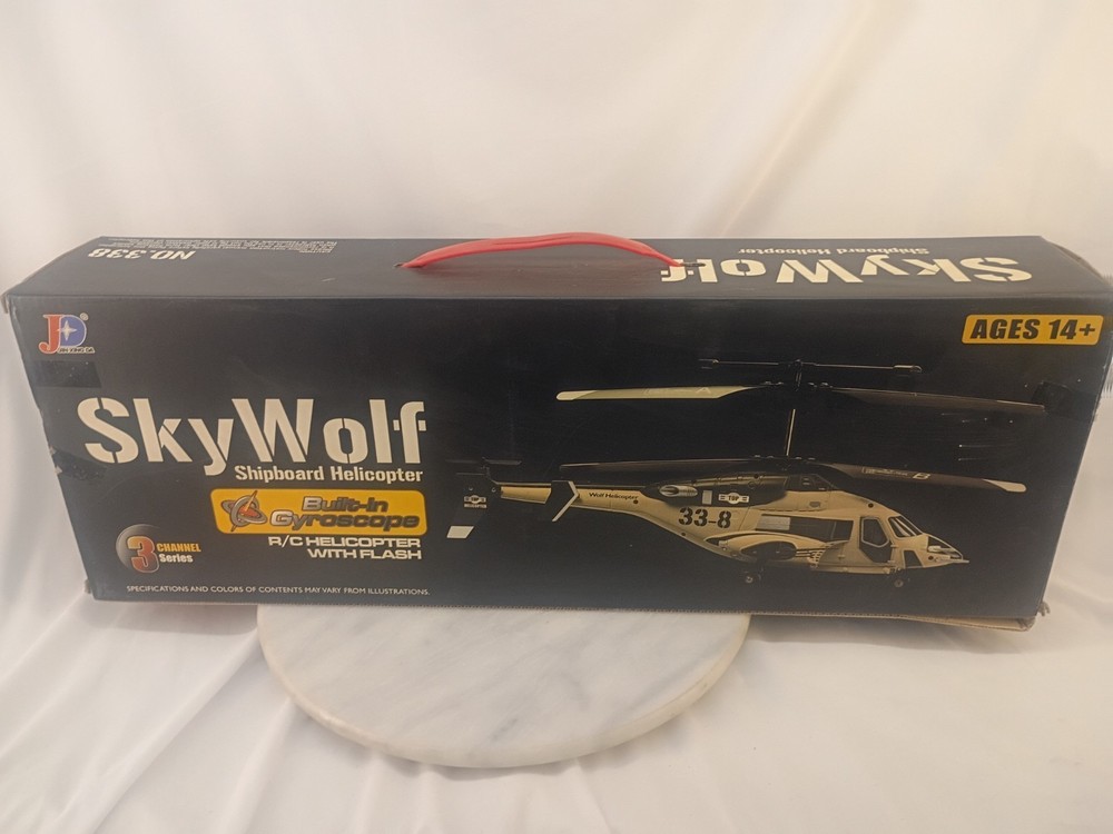 JD Skywolf RC 3 Ch Helicopter, Used, UNTested