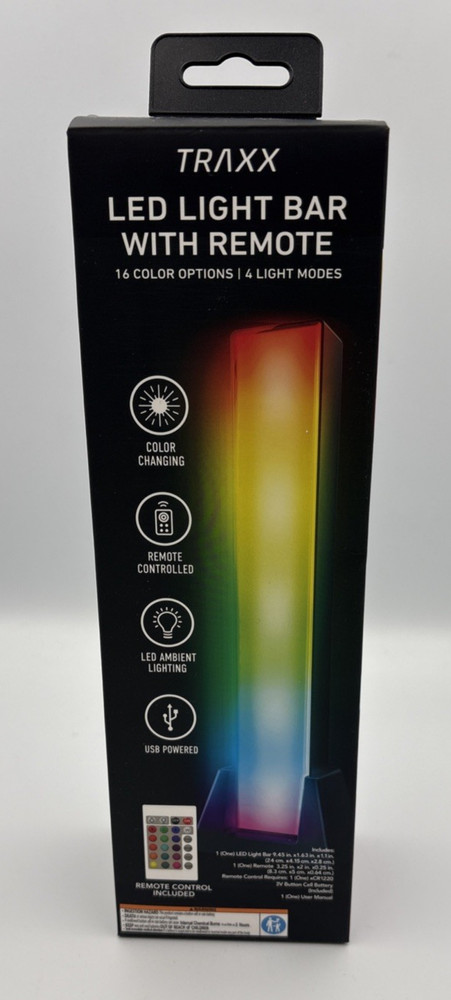 LED Light Bar USB Powered with Remote, 16 Color Options 4 Light Modes