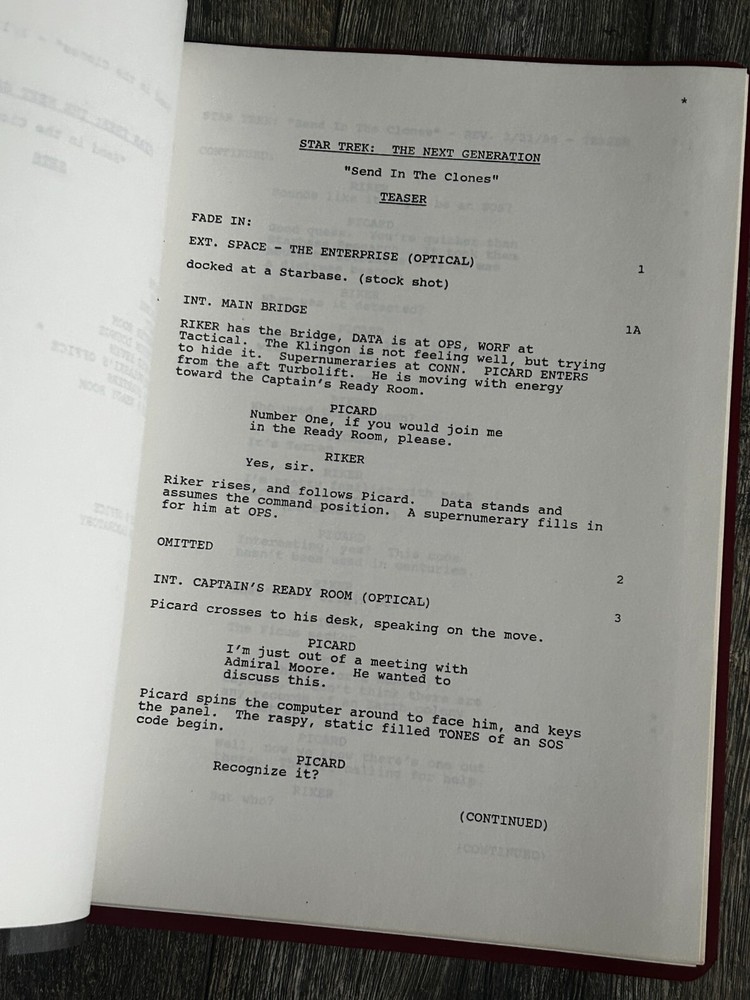 STAR TREK Script The Next Generation Up The Long Ladder 4th Revised Final Draft
