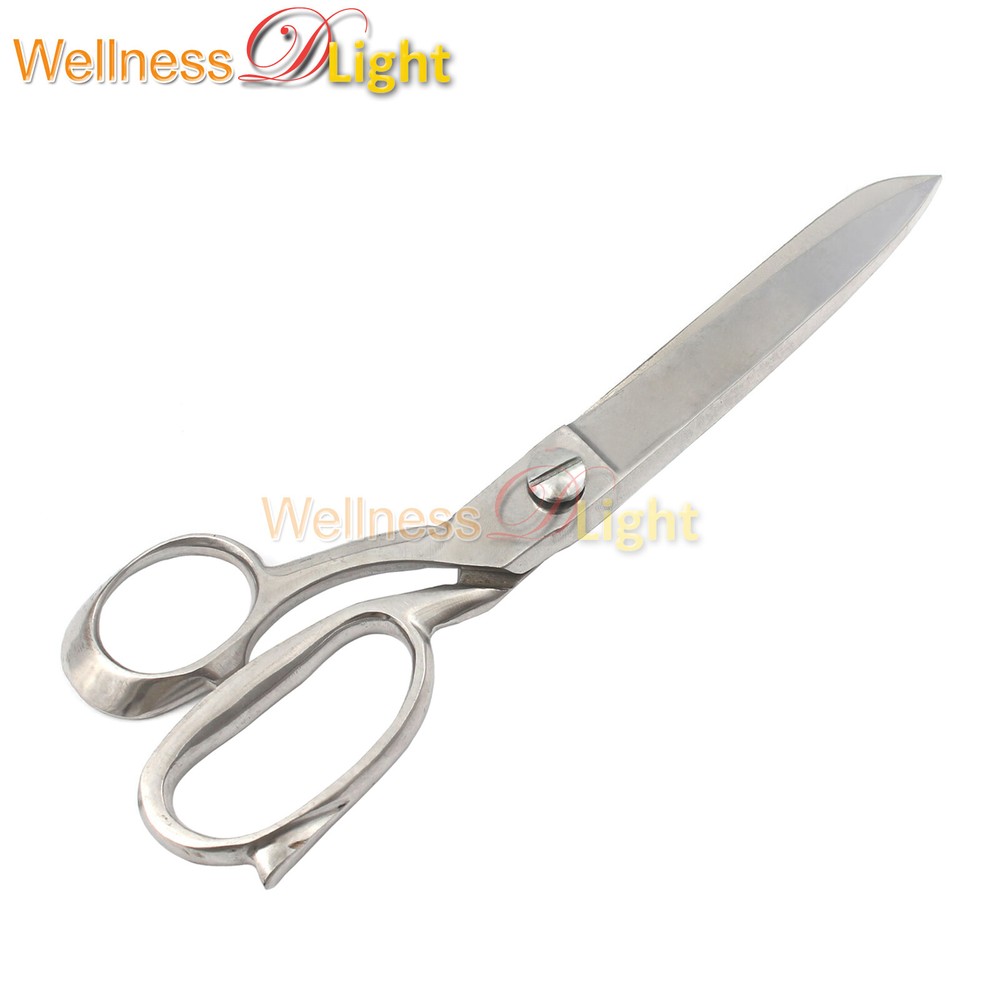 10 Inch Sewing Dressmakers Fabric Leather Scissors Tailor Scissors Sliver