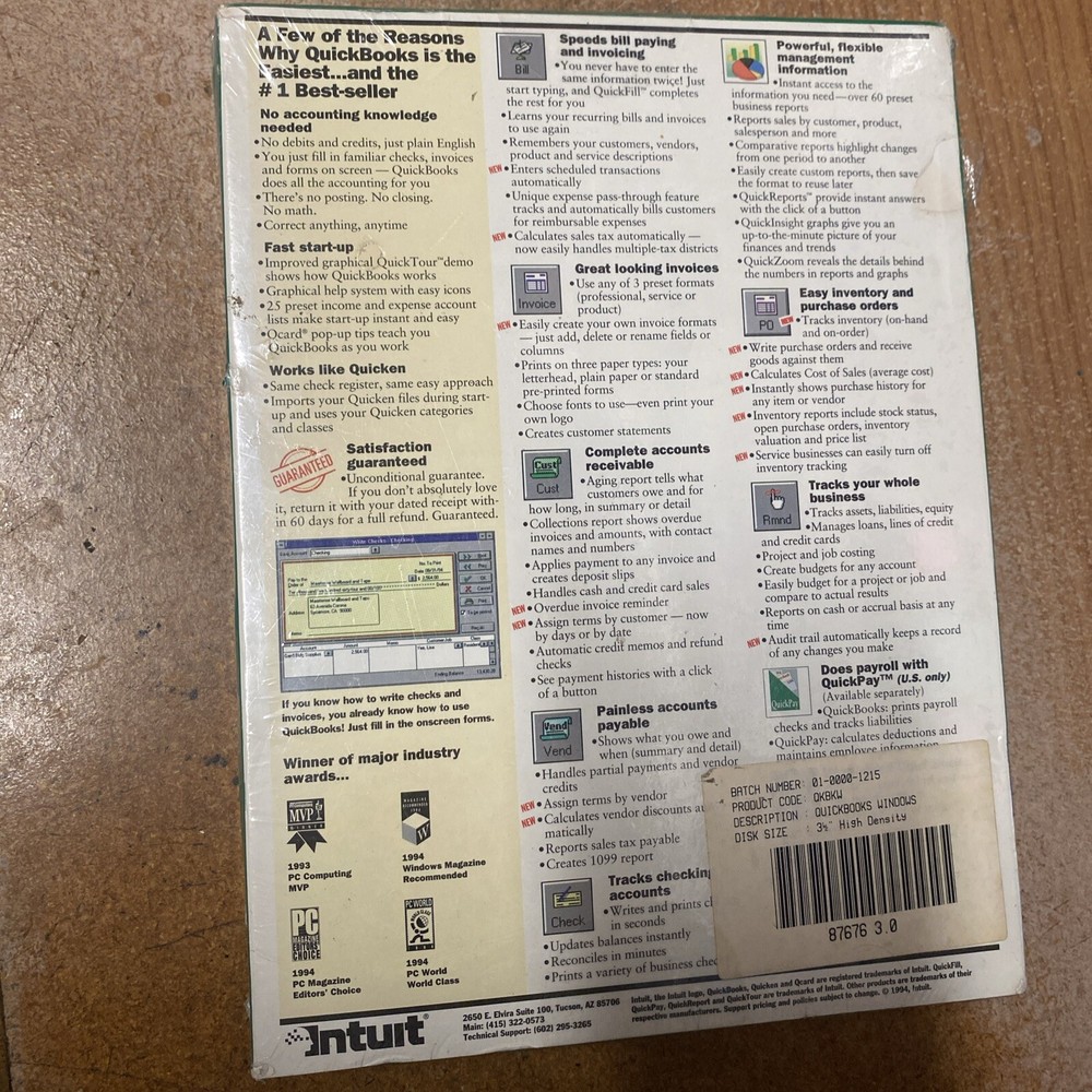 Vintage QuickBooks for Windows Version 3.0 3.5” Disks PC Software Windows 3.1
