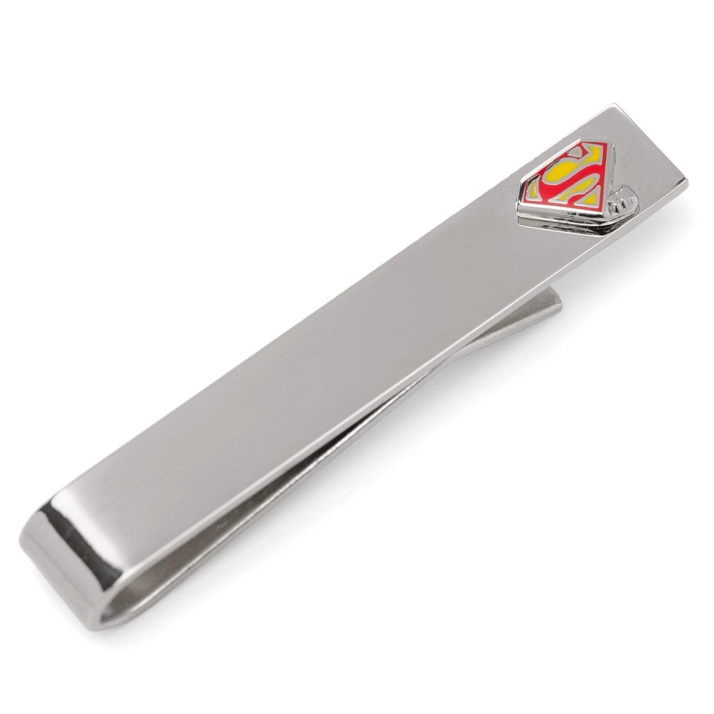 DC Superman Hidden Message Silver Tie Bar
