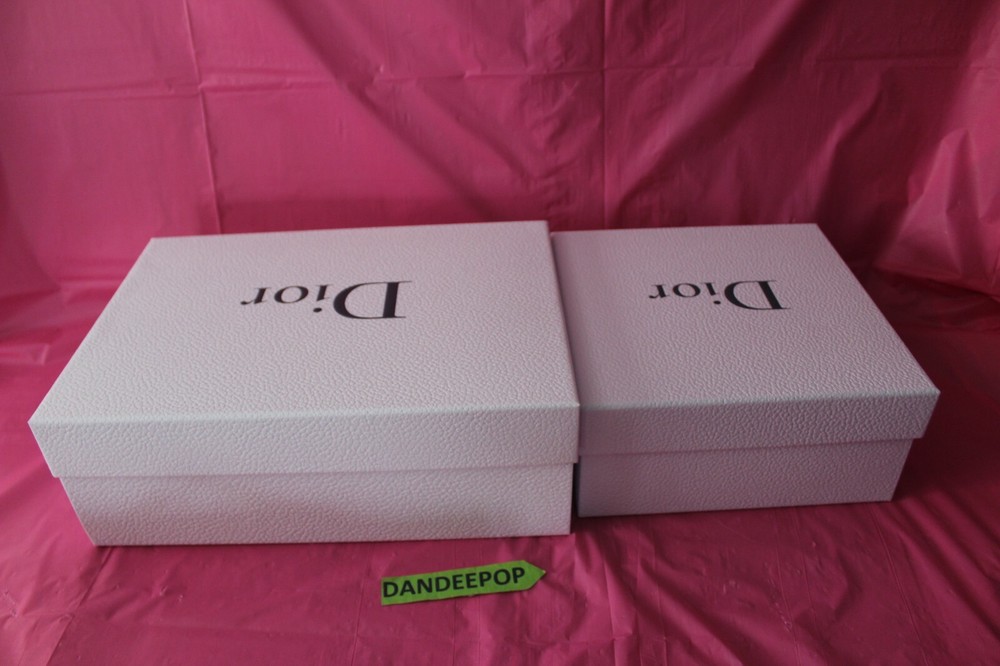 2 Dior Luxury Empty Gift Boxes With White Lettering