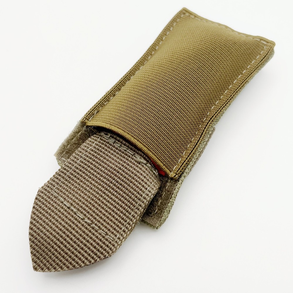 Airsoft Bright Red Dead Rag Quick Deploy Pouch Molle Compatab Tan Color