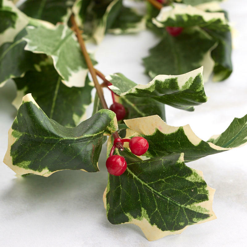 Poly Silk Holly Leaf Sprays - 4 Sprays