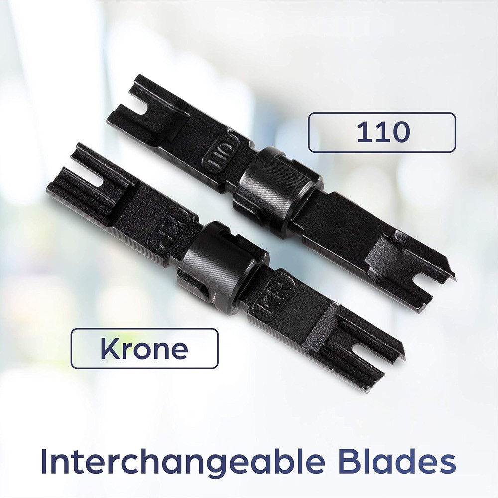 NDAA Compliant Punch Down Tool with Twist & Lock Blade Storage - Compact Design