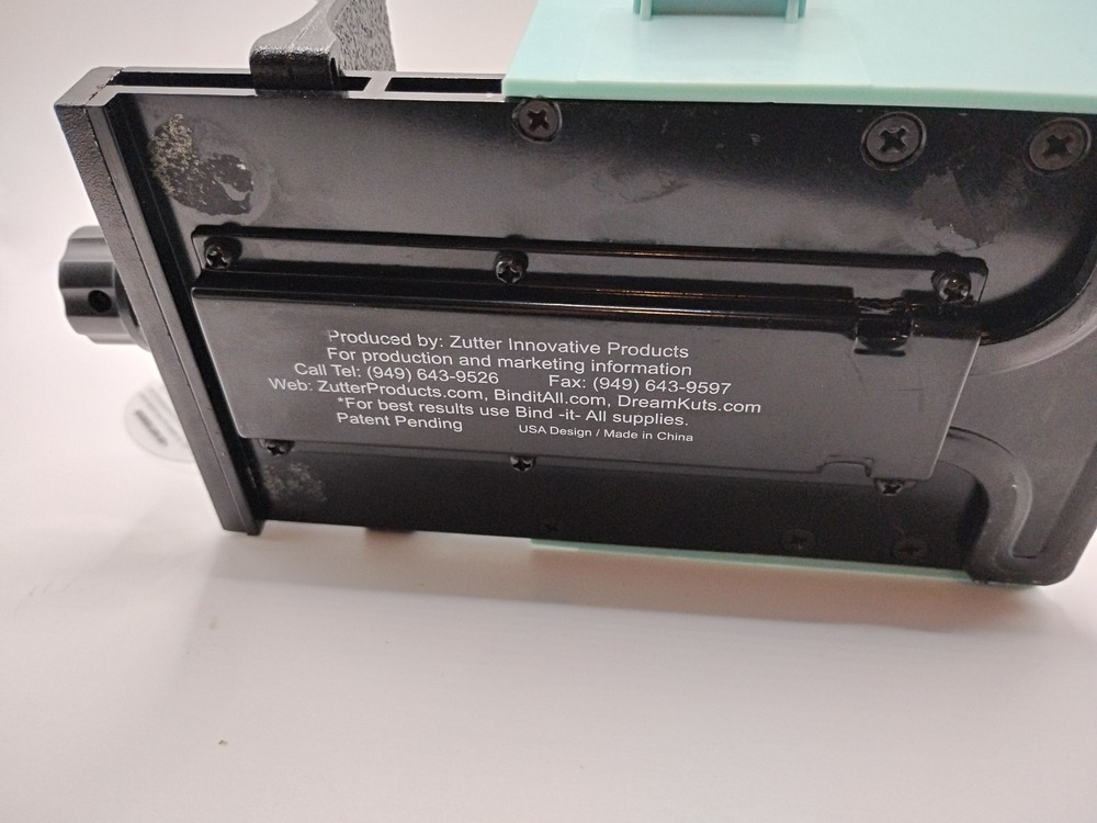 Zutter Products Turquoise Blue Bind-It-All Binding Machine Scrapbook Read Desc.
