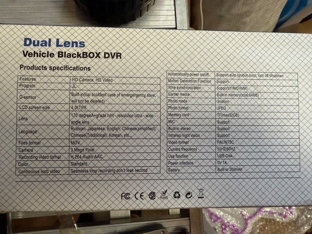 Dual Lens Vehicle BlackBoc DVR