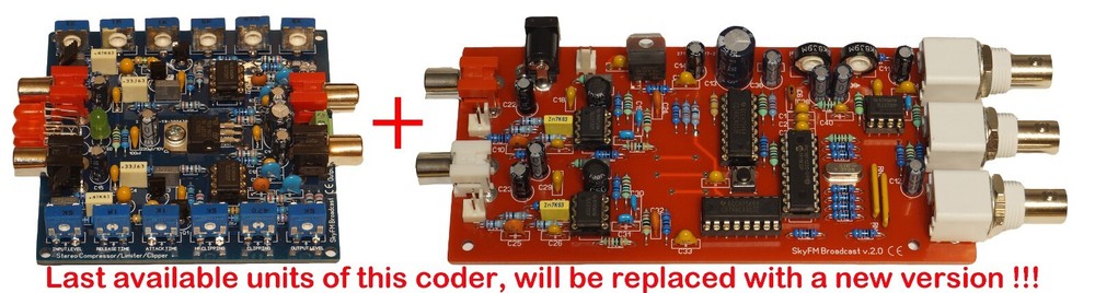 Stereo Encoder & Stereo Compressor Limiter Clipper for FM broadcasting