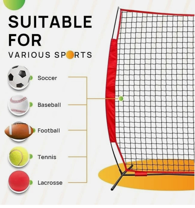 Wiseek Barricade Backstop Net Ball Sports 20x10ft Protection Screen A126G