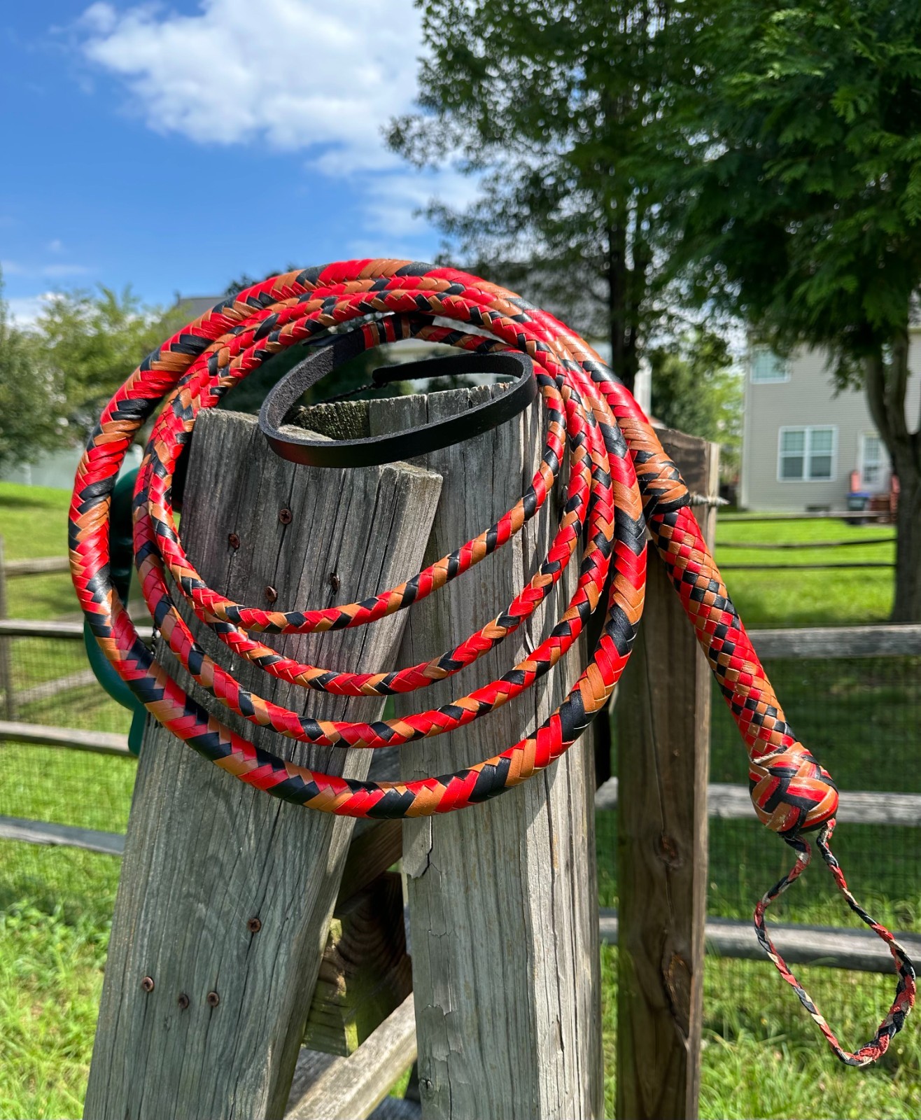 Kangaroo Hide Leather Bullwhip 04ft to 14ft Size Hand Braided Indiana Jones Whip
