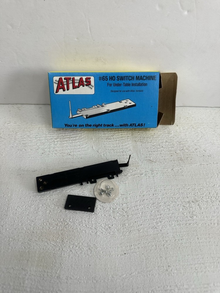 Atlas #65 HO Switch Machine Under-Table Installation AC Black Plastic Metal