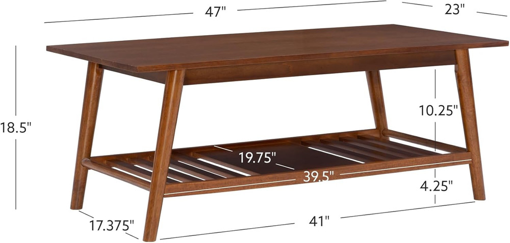 Mid Century Walnut Melissa Coffee Table