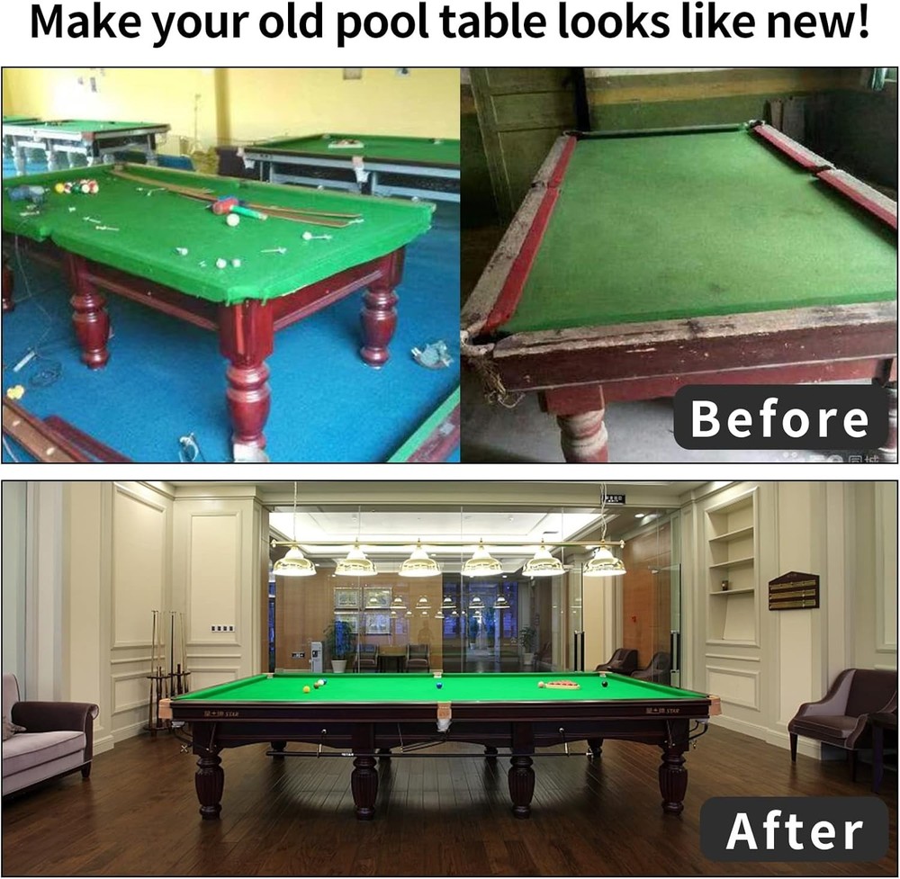 Thickened 8FT Billiard Table Felt with Easy Installation - Eye-Friendly Options