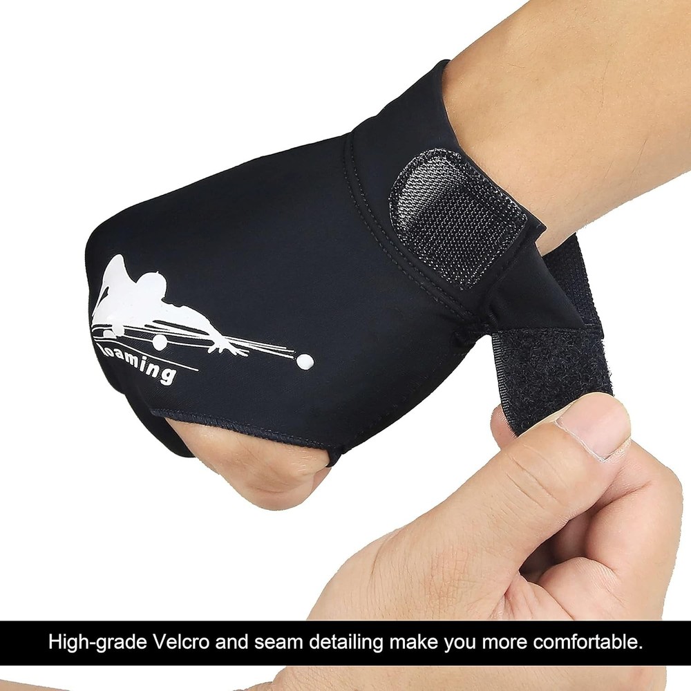 Professional Left-Hand Billiard Pool Gloves - Adjustable, Lightweight Design