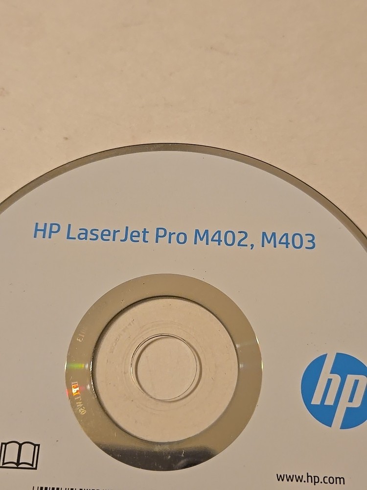 HP LaserJet Pro M402 M403 Setup Installation CD ROM Software Driver Disk Used