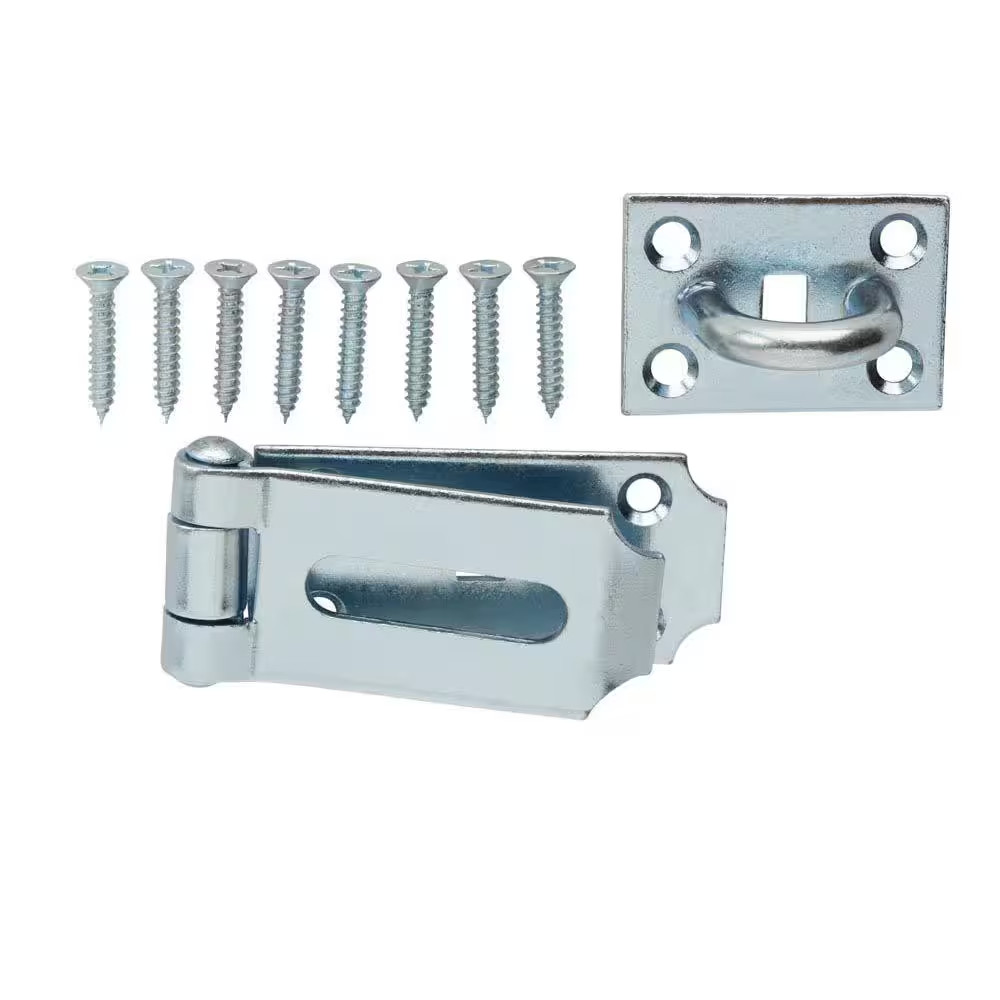 7-1/2 In. Zinc Plated Fixed Staple Hinge Hasp
