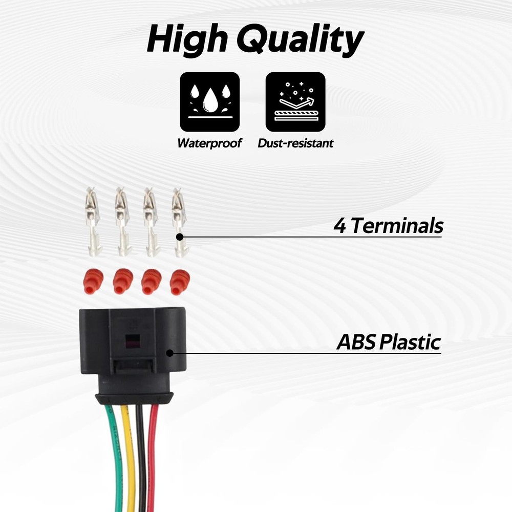 FUSCH 4PCS Ignition Coil Connector Pigtail Wire Harness Compatible with AUDI...