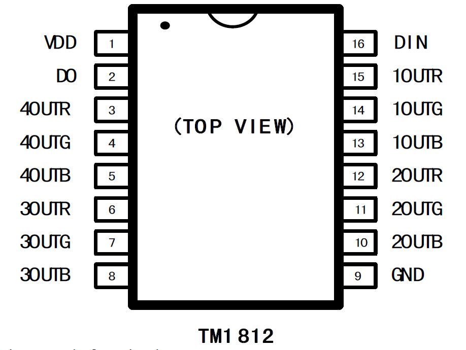 50x TM1812 LED Driver IC, 24V