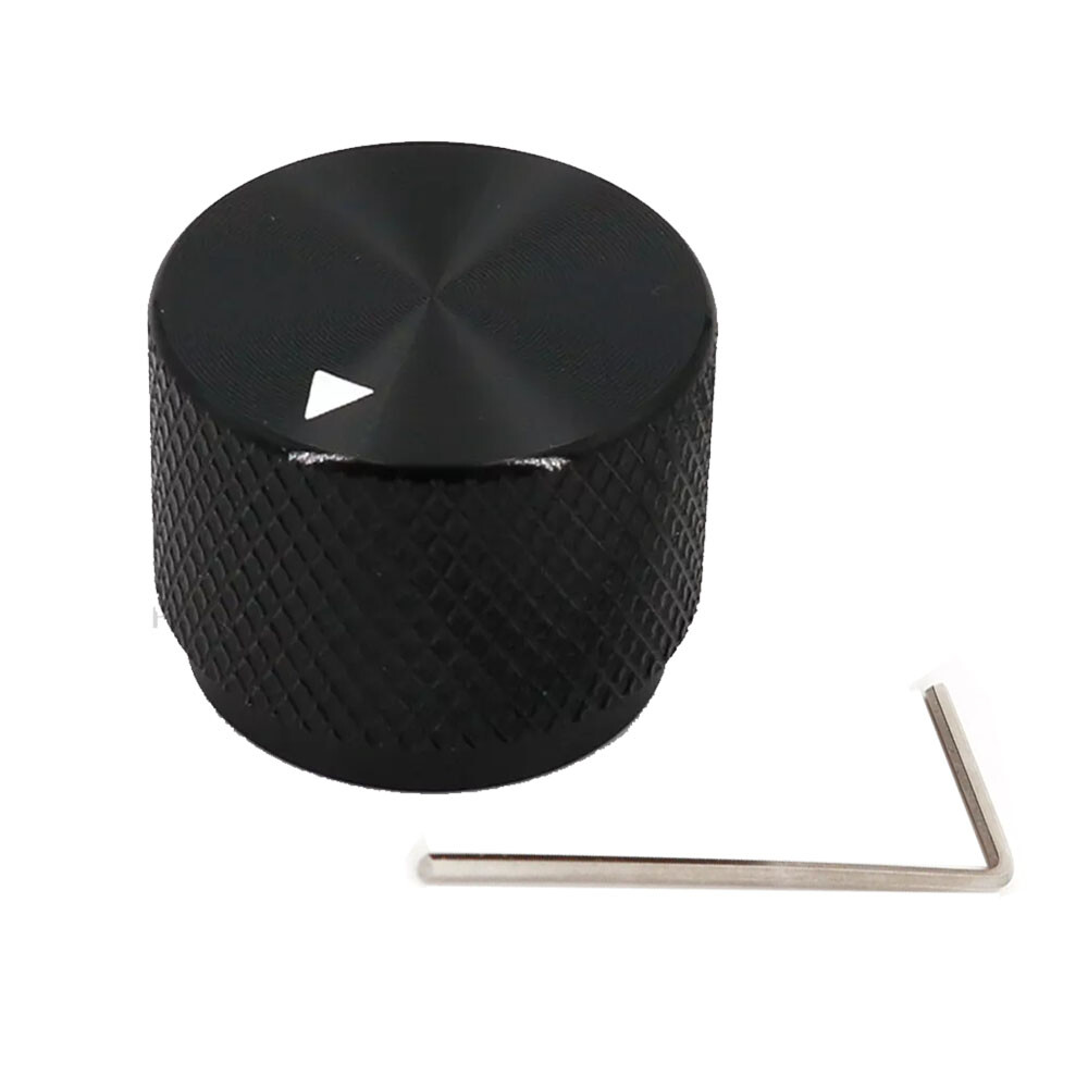 5PC Black Solid Aluminum 20*15.5mm Audio Rotary Control 6mm Potentiometer Knobs