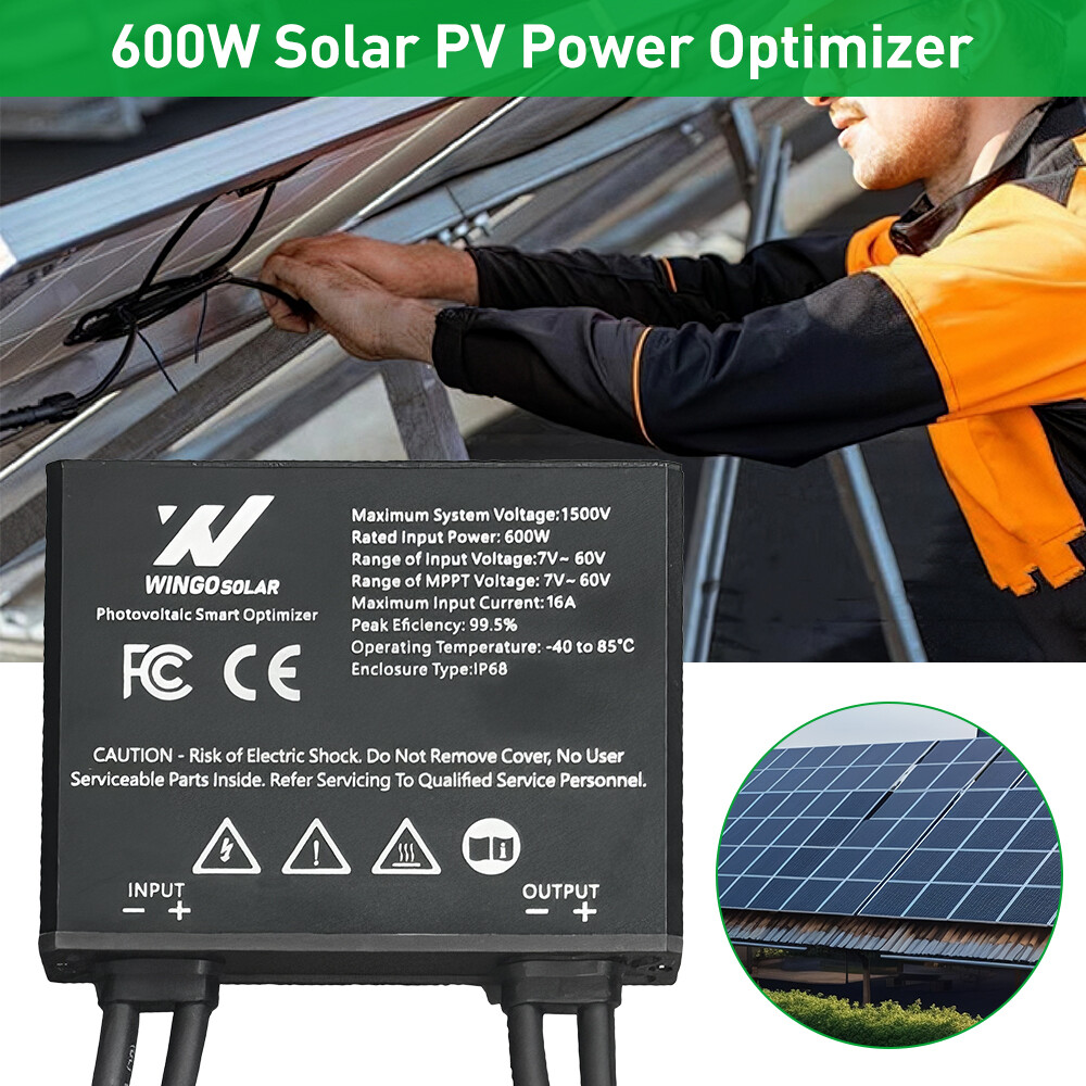 600W PV Power Optimizer MPPT Solar Optimizer, IP67 Waterproof, High Efficiency