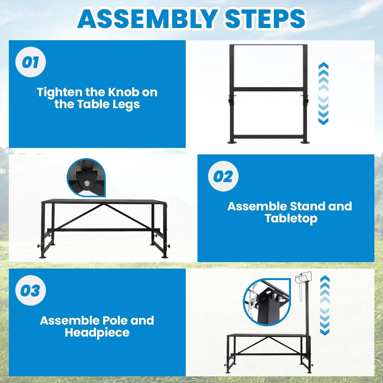 47"x23" Livestock Trimming Stand, Heavy Duty Farm Goat Milking Stand with Ramp