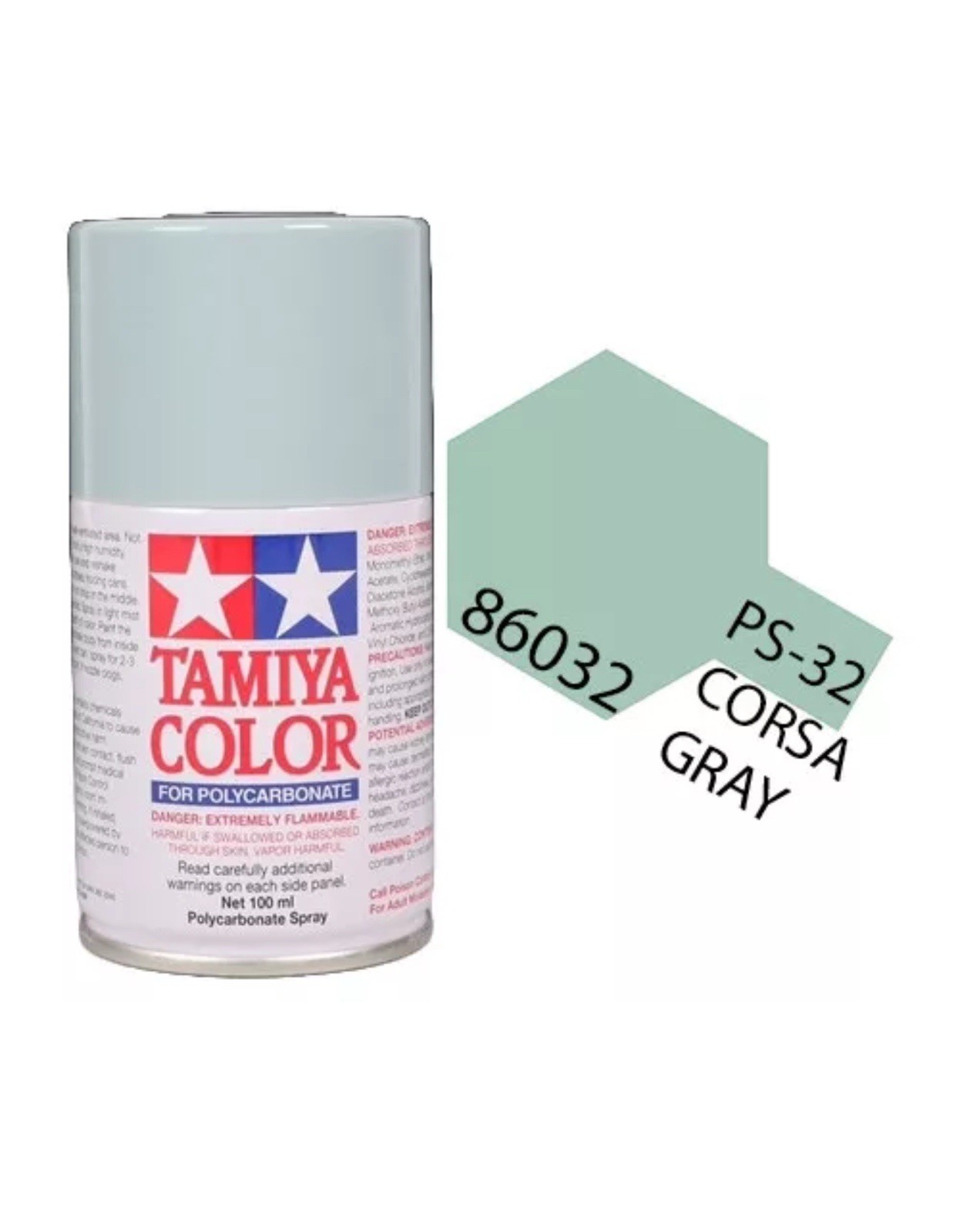 Tamiya 86032 PS-32 Corsa Gray Polycarbonate Spray Paint 100ml TAM86032 - US