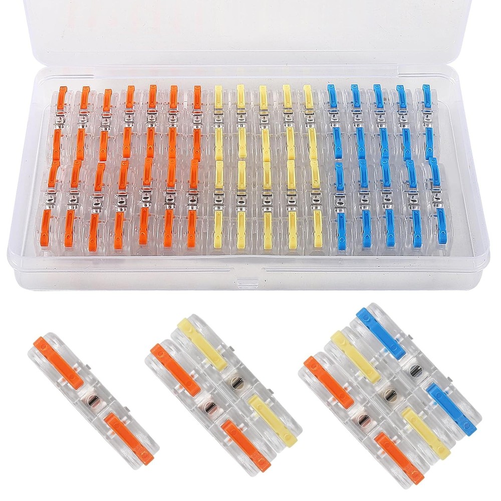34PCS Lever Wire Connectors,Quick Connect Electrical Splicing Kit for Compact In