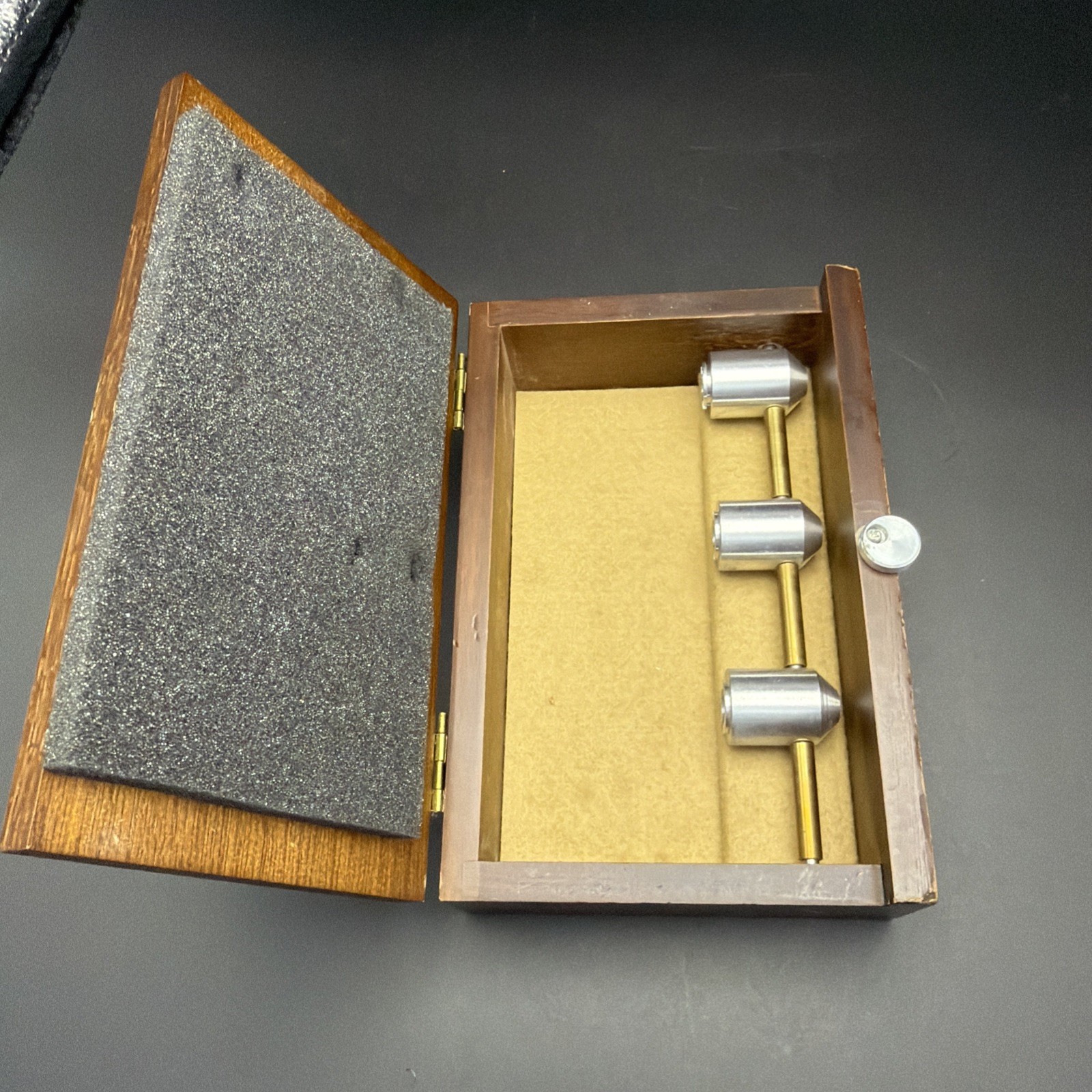 Rare Vintage Vestax Wooden Triple DJ Cartridge Needle Case Used Complete