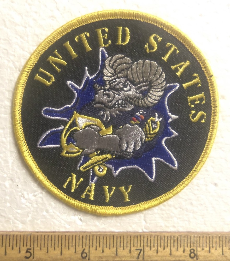 United States Navy with Ram Embroidered Patch