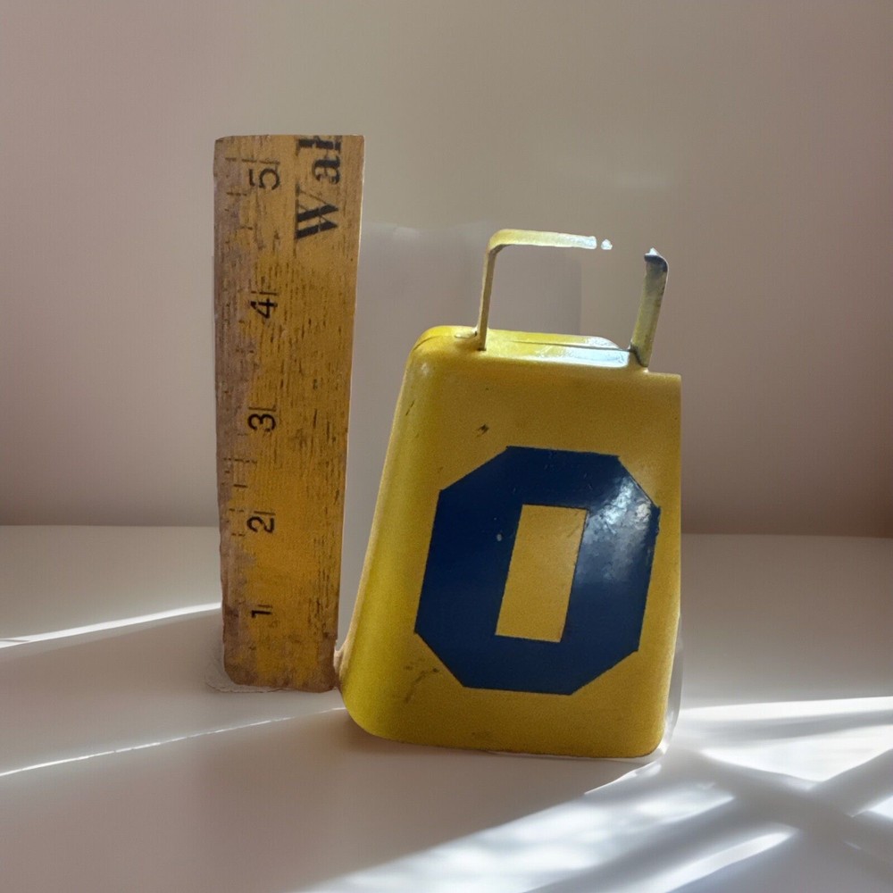 Metal “ 0” Yellow Hand Held Bell