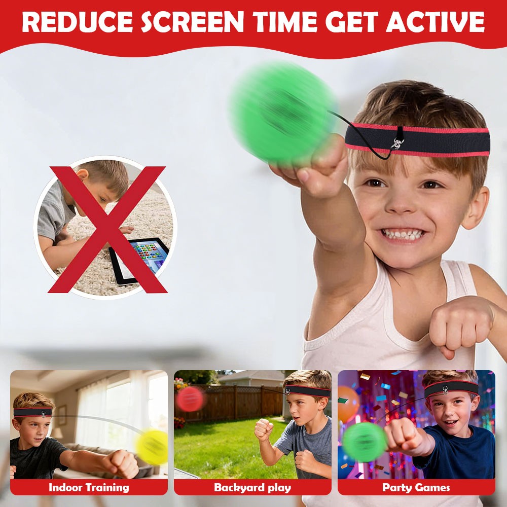 Boxing Fight React Ball Set 4 Difficulty Levels for Speed Reaction Training Game