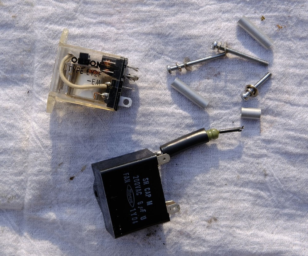 Elmo CL-16 relay, capacitor assembly for take-up motor